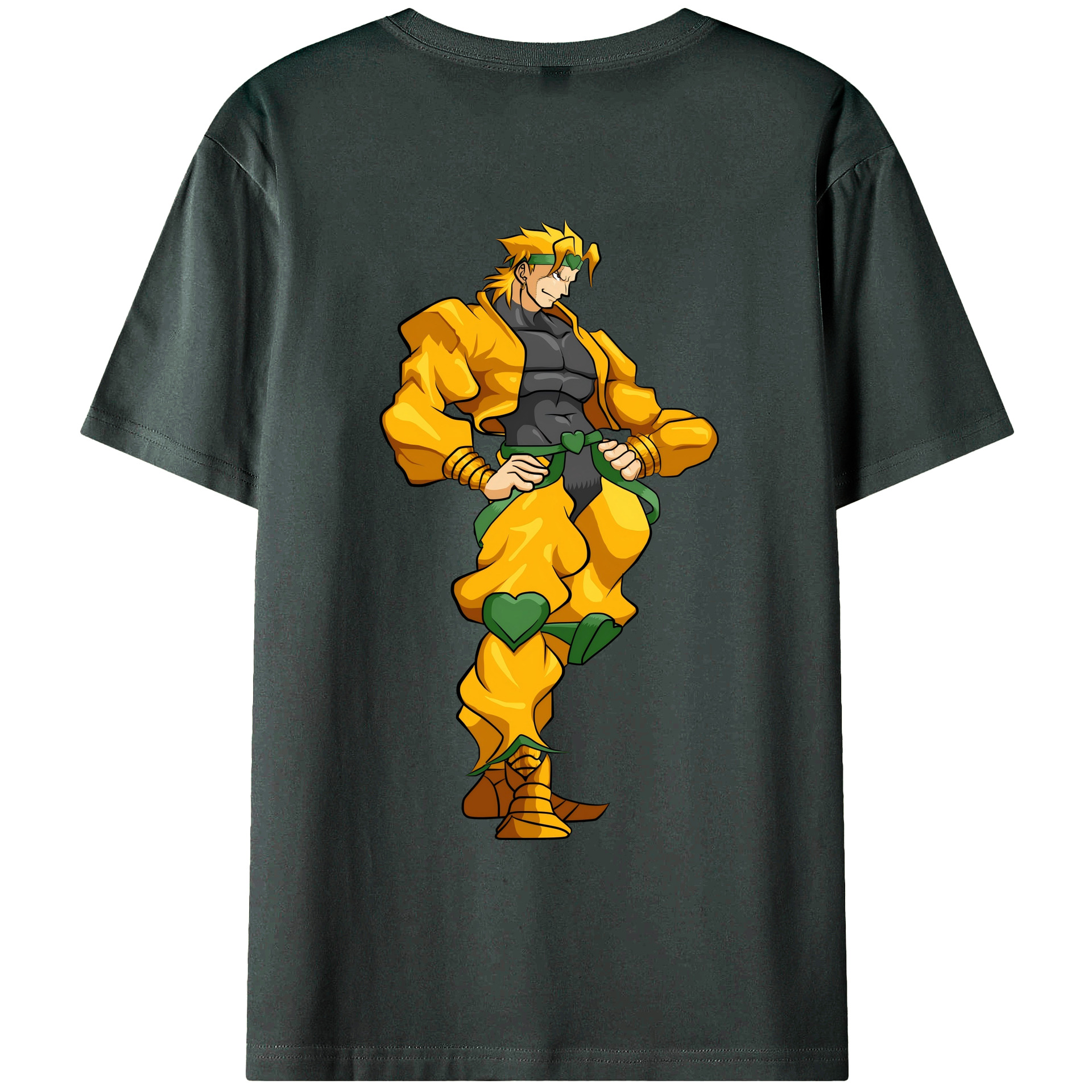 （画像用） ジョジョの奇妙な冒険 ディオ?ブランドー JoJo's Bizarre Adventure Dio Brando 綿100％ メンズ半袖Tシャツ（バックプリント） 通気性
